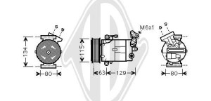 DIEDERICHS DCK1489 - Kompressor, Klimaanlage