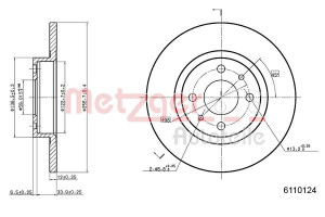 METZGER 6110124 - Bremsscheibe