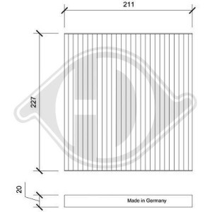 DIEDERICHS DCI0229 - Filter, Innenraumluft