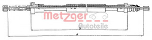 METZGER 10.6011 - Seilzug, Feststellbremse