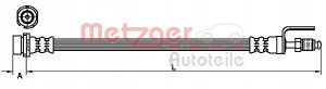 METZGER 4110436 - Bremsschlauch