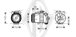 DIEDERICHS DCK1603 - Kompressor, Klimaanlage
