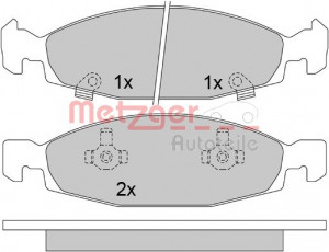 METZGER 1170631 - Bremsbelagsatz, Scheibenbremse