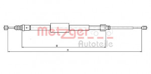 METZGER 10.6689 - Seilzug, Feststellbremse