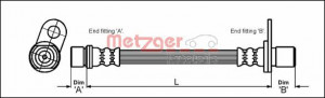 METZGER 4112180 - Bremsschlauch