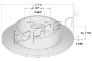 TOPRAN 600602 - Bremsscheibe