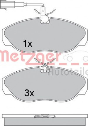 METZGER 1170494 - Bremsbelagsatz, Scheibenbremse