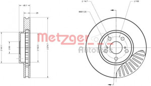 METZGER 6110315 - Bremsscheibe