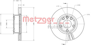 METZGER 6110484 - Bremsscheibe