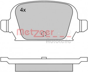 METZGER 1170324 - Bremsbelagsatz, Scheibenbremse