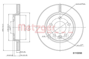 METZGER 6110096 - Bremsscheibe