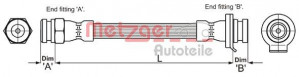 METZGER 4118509 - Bremsschlauch