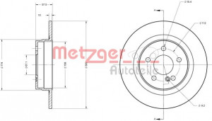 METZGER 6110209 - Bremsscheibe
