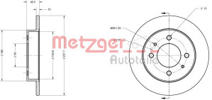 METZGER 6110165 - Bremsscheibe