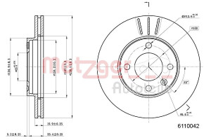 METZGER 6110042 - Bremsscheibe