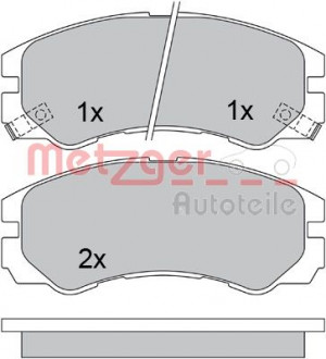 METZGER 1170352 - Bremsbelagsatz, Scheibenbremse