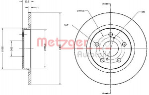 METZGER 6110427 - Bremsscheibe