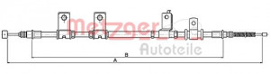 METZGER 17.3505A - Seilzug, Feststellbremse