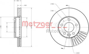 METZGER 6110113 - Bremsscheibe