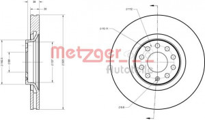 METZGER 6110134 - Bremsscheibe