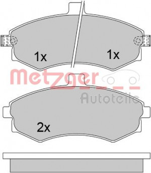METZGER 1170506 - Bremsbelagsatz, Scheibenbremse
