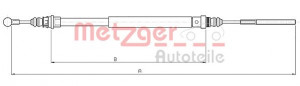 METZGER 10.4735 - Seilzug, Feststellbremse
