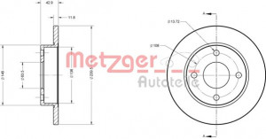 METZGER 6110052 - Bremsscheibe