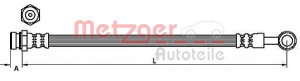 METZGER 4110829 - Bremsschlauch