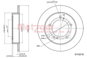 METZGER 6110219 - Bremsscheibe