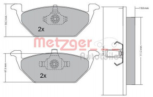 METZGER 1170027 - Bremsbelagsatz, Scheibenbremse