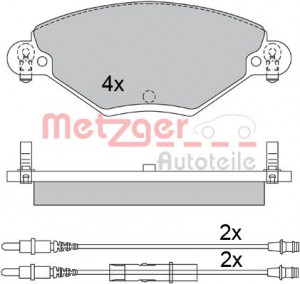 METZGER 1170419 - Bremsbelagsatz, Scheibenbremse