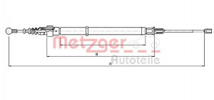 METZGER 10.7139 - Seilzug, Feststellbremse