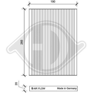 DIEDERICHS DCI1153 - Filter, Innenraumluft