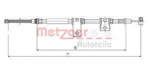 METZGER 17.5016 - Seilzug, Feststellbremse