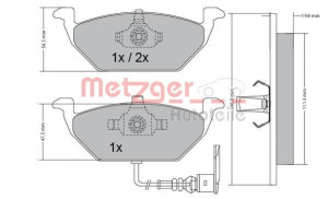 METZGER 1170002 - Bremsbelagsatz, Scheibenbremse