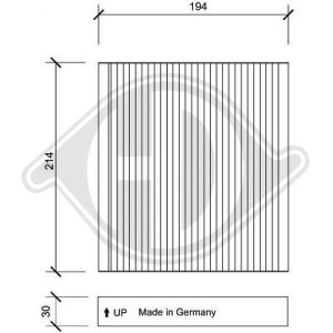 DIEDERICHS DCI1143 - Filter, Innenraumluft