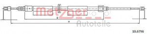 METZGER 10.6796 - Seilzug, Feststellbremse