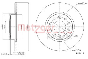 METZGER 6110413 - Bremsscheibe