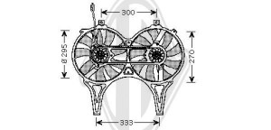 DIEDERICHS DCL1017 - Lüfter, Klimakondensator