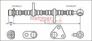 METZGER 4113279 - Bremsschlauch