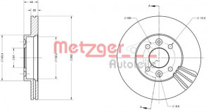 METZGER 6110406 - Bremsscheibe