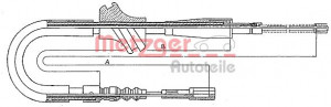 METZGER 10.753 - Seilzug, Feststellbremse
