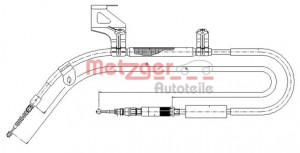 METZGER 10.7586 - Seilzug, Feststellbremse
