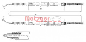 METZGER 1261.3 - Seilzug, Feststellbremse