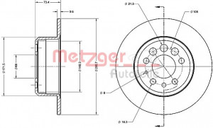 METZGER 6110452 - Bremsscheibe