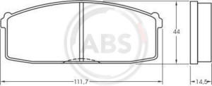 A.B.S. 36158 - Bremsbelagsatz, Scheibenbremse