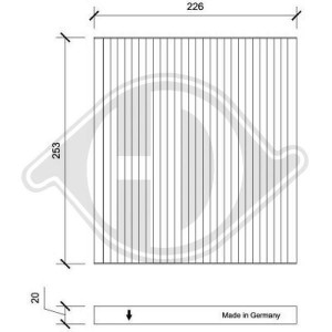 DIEDERICHS DCI0232 - Filter, Innenraumluft