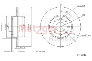 METZGER 6110307 - Bremsscheibe