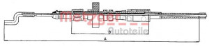 METZGER 10.7391 - Seilzug, Feststellbremse