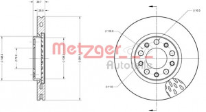METZGER 6110661 - Bremsscheibe